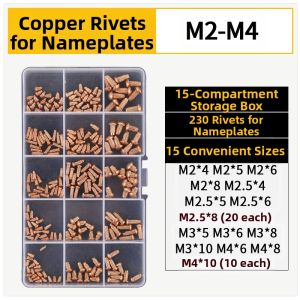 BAIRUITE | Stainless Steel Rivet Aluminum Sign Rivet Copper Nameplate Solid Rivet M2 M2.5 M3 M4