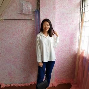 Mihar store / COD 7131 - Kemeja Wanita Cewek Lengan Panjang Putih / Kemeja Kerja Polos Casual Formal LD 104cm - Bahan Flamingo Crepe