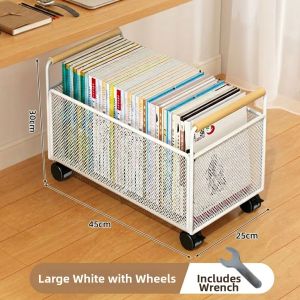 MINGZHIYIFAN | Portable Sliding Storage Shelf for Books and Textbooks