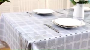 PVC Table Mat 1MM/2MM Thick Alas Meja Plastik Tebal PVC Table Protector Transparent Waterproof PVC Cover