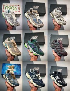 NB 9060 Mesh fabric leather suede daily sports shock absorption wear-resistant breathable wrap and impact resistance low-top shoes