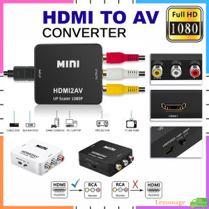 【Ready Stock】HDMI To AV RCA/CVBS Adapter HD 1080P Mini HDMI2AV Video Audio Converter Support NTSC PAL for PC Old TV DVD Adapter
