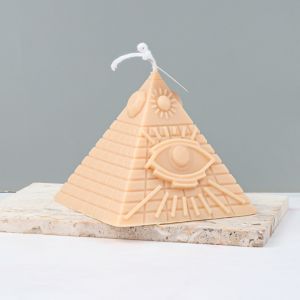 Psychic Eye Pyramid Aroma Candle Silicone Mold Horus Eye Candle Making Kit Energy Tower Plaster Resin Ornament Mold