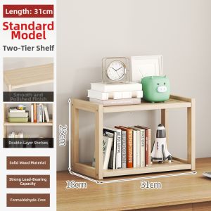 Desktop Wood Bookshelf Storage Rack