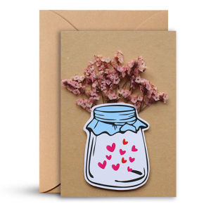 Everlasting Flower Wish Bottle Card Valentines Day Teachers Day Birthday Gift for Boyfriend Girlfriend Mother Graduation