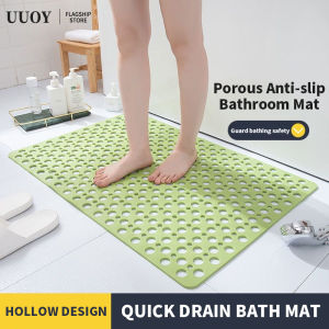 UUOY Non Slip Bath Mat Pad PVC Hollow Out Massage Bathroom Mat Waterproof Anti-Bacterial Gripping Mildew 36x69CM
