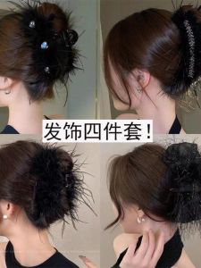 เรียบหรู คลิปฉลามขนนก Pure Desire ผู้หญิง เพชรระยิบระยับใหม่ปี 2023 กิ๊บติดผม ความรู้สึกในเทพนิยาย ฤดูใบไม้ร่วง ฤดูหนาว อุปกรณ์เสริม