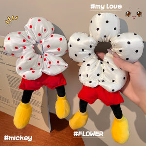 Mickey Mouse Polka Dot Hair Ties Girls Flower Hair Bands Photography Cute Assorted Hair Accessories Korean Style Childrens Accessories