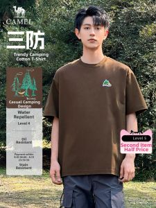 CAMEL | Three-Proof Short Sleeve T-Shirt Summer Round Neck Printed Outdoor Leisure