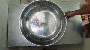 Rổ Inox lổ lớn dày dặn chất lượng sáng bóng từ size 52cm đến 58cm