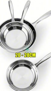 Chảo Inox 304 Đúc Liền Khối 3 lớp Fivestar Plus Bảo Hành 25 Năm Dùng Được Nhiều Loại Bếp