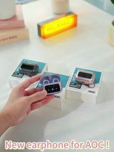AOC | Tai Nghe Bluetooth AOC OWS M100 Tai Nghe Dịch Thuật AI Tai Nghe Không Dây Tai Nghe Kẹp Tai Với Màn Hình LCD Thông Minh Điều Khiển Cảm Ứng Dành Cho Chơi Game & Thể Thao