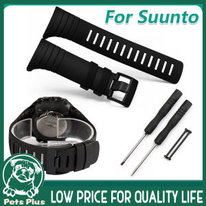 ★Same Day Shipping★ Watches Man for Suunto Core Original Strap Standard All Black Watch Band Strap Clasp Screw Tool Suunto-Silicone-Strap-Core