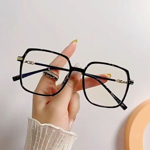 ELMORA | Kacamata Gaya Fashion Wanita Anti Radiasi Persegi Style Korea Bingkai Retro Petak Eyeglasses KC926