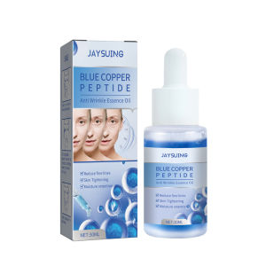 Jaysuing Blue Copper Peptide Essence Wrinkle Remove Serum Anti Aging Firming Moisturizing Essence Perfection Moisturizing Shrink Pore Hydration Anti-aging Fade Fine Lines Facial Serum Care Skin Care Products 30ml