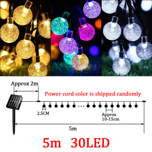 Crystal ball string lights 50led Christmas Garden lights Power LED Waterproof String Fairy Christma