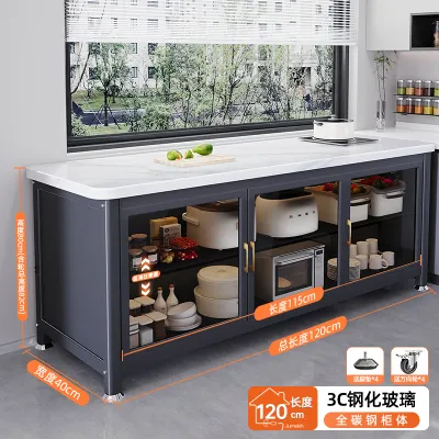 JUMEISHI | Multi-level Kitchen Island Cabinet Rollable