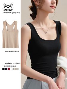 Miiow | Black Workwear Style Womens Tank Top Vest Summer New Fashion Slim Fit Base Layer Top Can Be Worn Outside MiiOW Cat Person