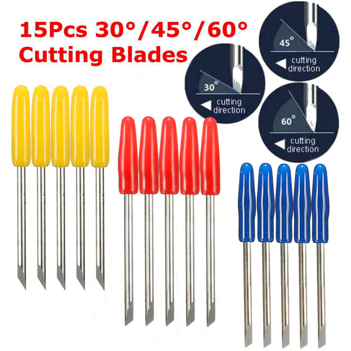 Vinyl Lettering Tools 5pcs 30/45/60 Degree Lettering Blade Plotter Cutter Fabric Vinyl ...