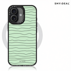 Smyideal | Magnetic Phone Case Mint Stripe Design