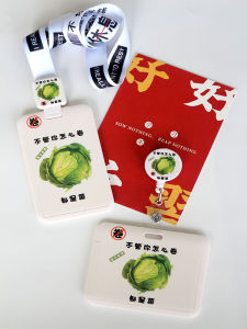 Creative Text Roll ID Card Holder Lanyard Bus Work Badge Easy Buckle Transportation Metrorail One Card Student Campus Card