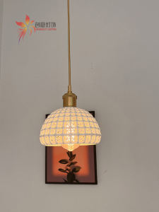 Ceramic Chandelier Creative Bedroom Dining Room Bar Counter Entrance Living Room and Bedside Nordic and Japanese Style B & B Commercial Industrial Storm Lantern