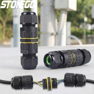 Waterproof IP68 Solar Cable Connector Tornado Proof 3Pcs LED Light Electrical Connectors Outdoor