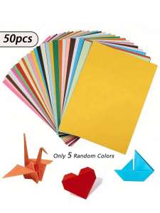 A4 Origami Paper Multipurpose 10 Colors Random Stationery Printer Copy Paper for Business Home Office Use