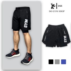 Quần gym nam 2 lớp QG2L4 chất vải dù thoáng khí