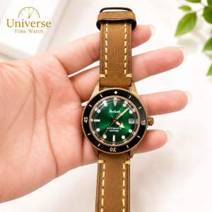 Berlink Bronze Automatic Diver Men Watch 40mm | Japan Automatic Movement | Sapphire Crystal | 300M Water Resistant | Leather Strap | 5 Years Warranty