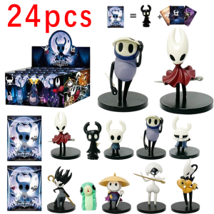Bandai | 1-24pcs/Set Hollow Knight Blind Bag Toys Anime Game Figure The Knight/Hornet Action Figurine Collectible Model Doll Kids Gift