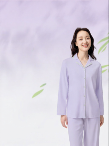 Purcotton | Water Gloss Cotton Pajama Set Long Sleeve and Pants