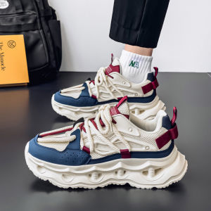 Mens Summer Breathable Mesh Running Shoes Thick Bottom Casual Sports Sneakers Youth Dad Shoes Comfortable All-Season Footwear