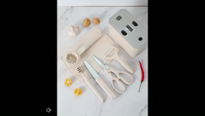 Kitchen Knife Sets 7PCS Scissors Egg White Separator Multipurpose Peeler Fruit Knife Honey Dipper Storage Box