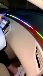 Lampu LED Ambience Light RGB Dashboard Interior Mobil colok USB + Remote
