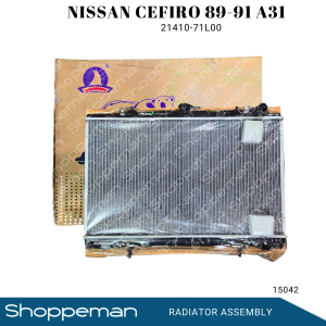 15042 NISSAN CEFIRO 1989 1990 1991 A31 RADIATOR ASSEMBLY M/T 385X648x16mm PA16 1ROW 21410-71L00