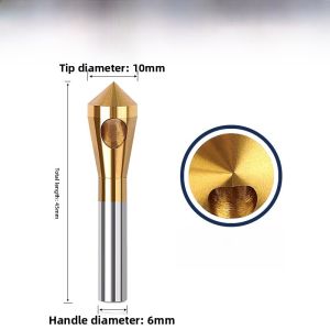 90 Degree Stainless Steel Chamfering End Mill Single Triple Blade Countersink Drill Bit 45 Degree Internal Hole Deburring Tool
