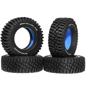 1.9" Beadlock Rubber Wheel Rims with Tires OD 90mm 12mm Hex for MJX H12Y MN128 MN82 1/12 Scale RC Crawler Upgrade