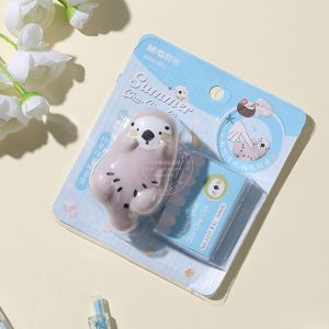 Mini Binding Machine Set Soft Rubber Student Binding Tool ABS916EC Morning Light Summer Chacha Number 12 Desktop Office Equipment