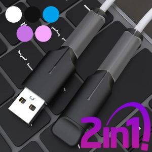 Universal Soft Silicone Type C Cable Protector Cover for Apple IPhone Xiaomi USB Charger Cable Protector Saver Wire Winder Accessories