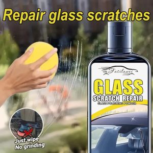 Good Glass Scratch Repair Paste - Car Window & Bathroom Shower Glass Polishing Window Glass Scratch Repair with Sponge.