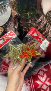 Christmas tree top star Christmas decorations,Golden Treetop Star,Small Christmas tree ornaments