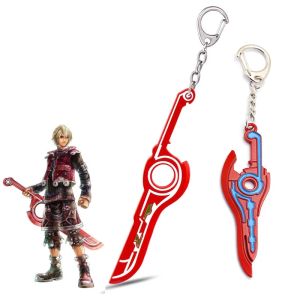 Game Xenoblade Chronicles 2 Key chains Metal MONADO Pyra Mythra Sword Rex Core Chaveiro Keyrings car Key Chain Jewelry