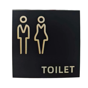 2D Hotel Toilet Sign Waterproof WC Indicator Self-Adhesive Restroom Sign For Men Women Washroom