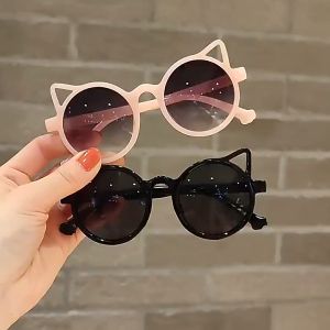 Kacamata Anak Bentuk Telinga Kucing dengan Desain Terbaru Lensa Pelindung Sinar UV & Cocok Untuk Fashion Anak Harga Murah