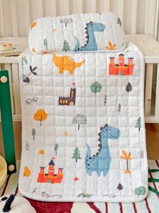 Pure Cotton Childrens Mattress Thin Summer Baby Bedding Pad Machine Washable Nursery Nap Time Toddler Bed Mat Pad