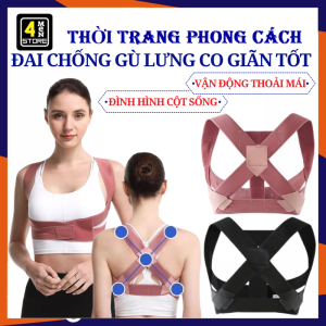 Đai Deo Giảm Gù Lưng Co Giãn Tốt Cao Cấp - Đai Chống Gù Lưng Dây Đeo Ngân Ngực Có Nẹp Chỉnh Cột Sống Cải Thiện Vóc Dáng