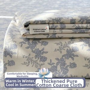 Cotton Linen Coarse Cloth Cooling Bed Sheet for Single Use