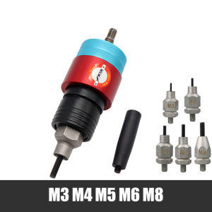 HIFESON Electric Rivet Nut Tool Adapter Automatic Insert Threaded Riveter Rivnut Nut Tool Manual Hand Riveting Connector For M3 M4 M5 M6 M8 Nuts
