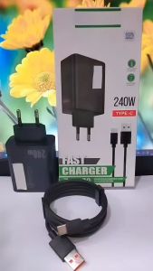 Charger HP INFNIX ZERO 30 240W Full Black Fast Charger Support Fast Charging